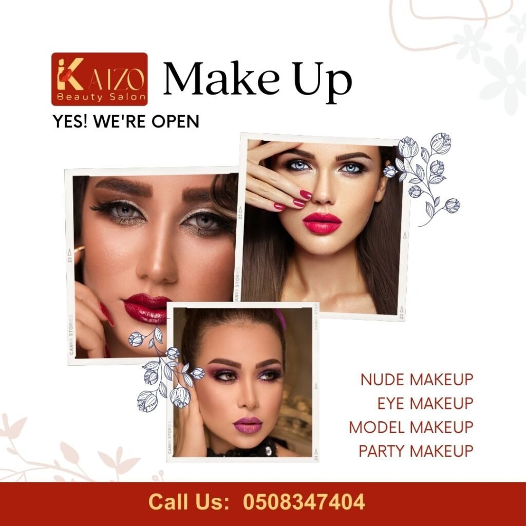 Looking for 249 AED Day Makeup in Al Barsha, Dubai? You’re in the right place. Welcome to Kaizo Beauty Salon Al Barsha.